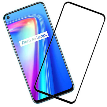 Picasee 3D Tempered glass με περιμετρικό πλαίσιο για Realme 8 Pro - μαύρο