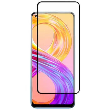 Picasee 3D Tempered glass με περιμετρικό πλαίσιο για Realme 8 Pro - μαύρο