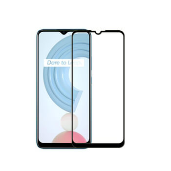 Picasee 3D Tempered glass με περιμετρικό πλαίσιο για Realme C21 - μαύρο