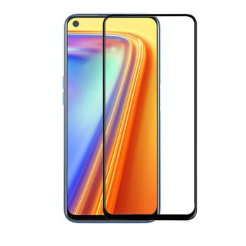 Picasee 3D Tempered glass με περιμετρικό πλαίσιο για Realme 7 - μαύρο