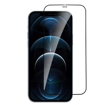 Picasee 3D Tempered glass με περιμετρικό πλαίσιο για Apple iPhone 12 - μαύρο