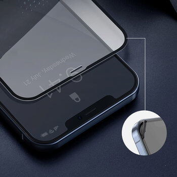 Picasee 3D Tempered glass με περιμετρικό πλαίσιο για Apple iPhone 13 mini - μαύρο