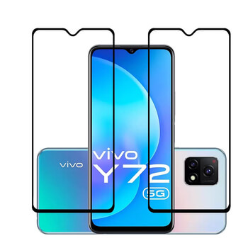 Picasee 3D Tempered glass με περιμετρικό πλαίσιο για Vivo Y72 5G - μαύρο