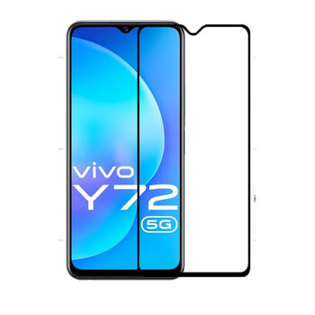 3D σκληρυμένο γυαλί με περιμετρικό πλαίσιο για Vivo Y72 5G - μαύρο