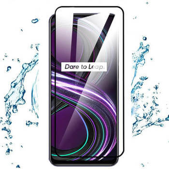 Picasee 3D Tempered glass με περιμετρικό πλαίσιο για Realme 8i - μαύρο