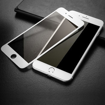Picasee 3D Tempered glass με περιμετρικό πλαίσιο για κινητό Apple iPhone SE 2022 - άσπρο