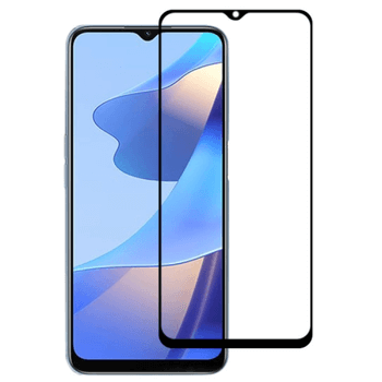 Picasee 3D Tempered glass με περιμετρικό πλαίσιο για OPPO A16 - μαύρο