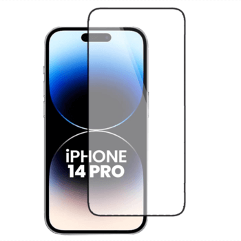 Picasee 3D Tempered glass με περιμετρικό πλαίσιο για Apple iPhone 14 Pro - μαύρο