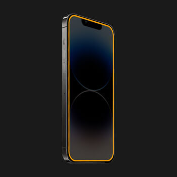 3x Picasee 3D Tempered glass με φωσφορίζον περίγραμμα για Apple iPhone XR - Πορτοκάλι - 2+1 δωρεάν