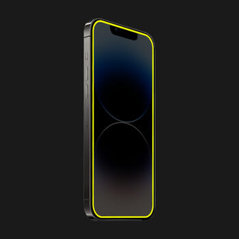 3x Picasee 3D Tempered glass με φωσφορίζον περίγραμμα για Apple iPhone 14 Plus - Κίτρινος - 2+1 δωρεάν