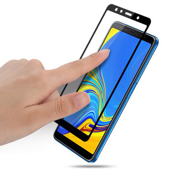 3D σκληρυμένο γυαλί με περιμετρικό πλαίσιο για Samsung Galaxy A7 2018 A750F - μαύρο