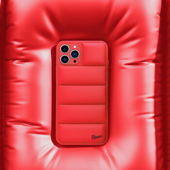 Picasee Puffer case για Apple iPhone XS Max - Picasee Puffer - το κόκκινο