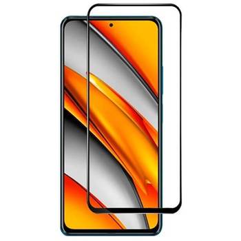 Picasee 3D Tempered glass με περιμετρικό πλαίσιο για Xiaomi Poco F5 Pro 5G - μαύρο