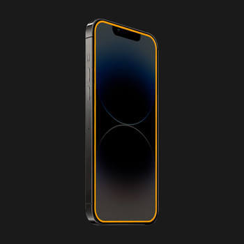 3x Picasee 3D Tempered glass με φωσφορίζον περίγραμμα για Apple iPhone 15 Plus - Πορτοκάλι - 2+1 δωρεάν
