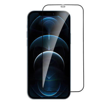 Picasee 3D Tempered glass με περιμετρικό πλαίσιο για Apple iPhone 15 Pro - μαύρο