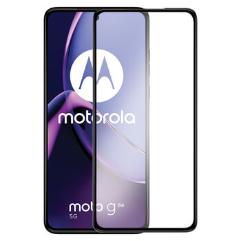 3x 3D σκληρυμένο γυαλί με περιμετρικό πλαίσιο για Motorola Moto G84 5G - μαύρο