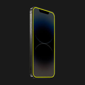PicaseeTempered glass με φωσφορίζον περίγραμμα για Samsung Galaxy A40 A405F - Κίτρινος