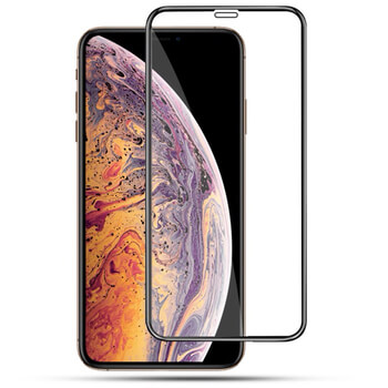 Picasee 3D Tempered glass με περιμετρικό πλαίσιο για Apple iPhone X/XS - μαύρο