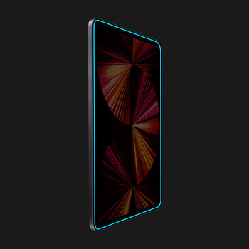 3x Picasee 3D Tempered glass με φωσφορίζον περίγραμμα tablet για Apple iPad Pro 11" 2022 M2 (4.generace) - Μπλε - 2+1 δωρεάν