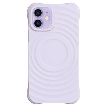 Picasee Shock-proof case s MagSafeo Apple iPhone 12 - Προσαρμοσμένη χάραξη - μωβ