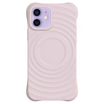 Picasee Shock-proof case s MagSafeo Apple iPhone 12 - Προσαρμοσμένη χάραξη - Ροζ