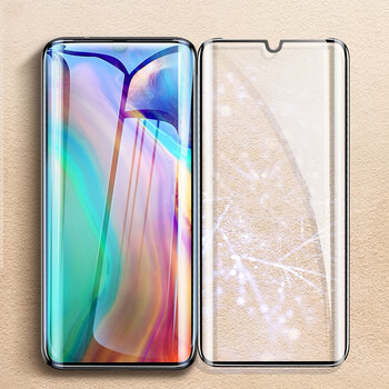 3x Picasee 3x καμπυλωτό tempered glass για Huawei P30 Pro - μαύρο - 2+1 δωρεάν