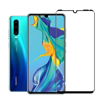 Picasee 3D Tempered glass με περιμετρικό πλαίσιο για Huawei P30 - μαύρο