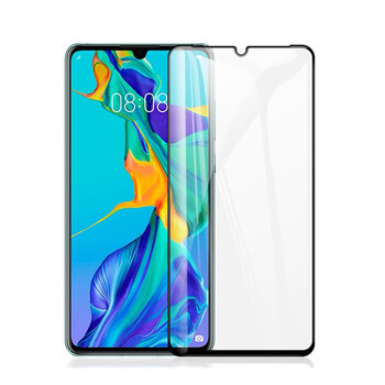 3x Picasee 3D σκληρυμένο γυαλί με περιμετρικό πλαίσιο για Huawei P30 - μαύρο - 2+1 δωρεάν