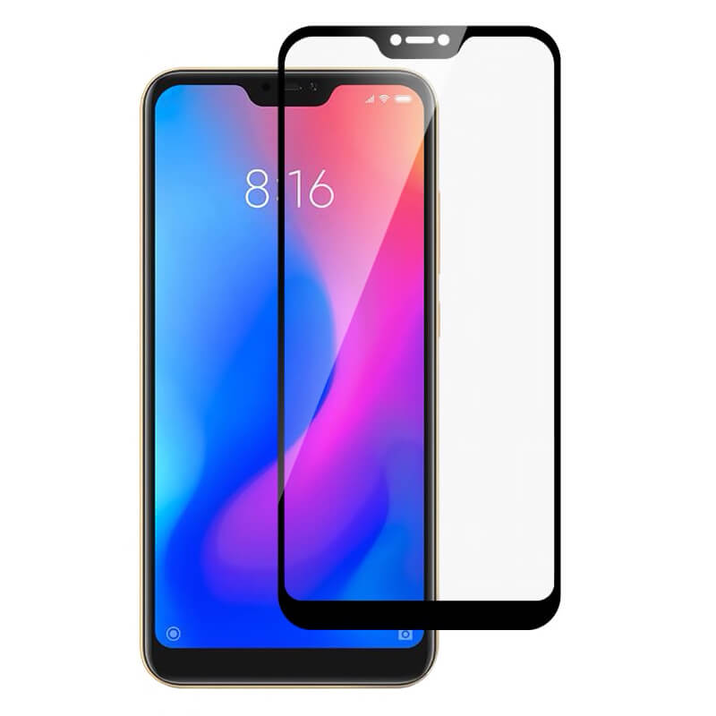 Picasee 3D Tempered glass με περιμετρικό πλαίσιο για Xiaomi Mi 8 Lite - μαύρο