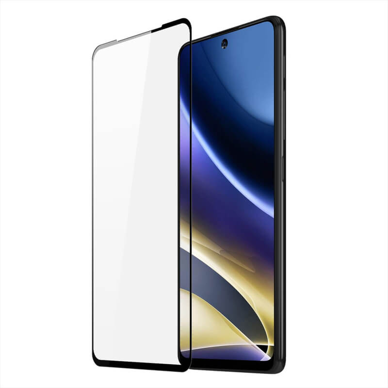 Picasee 3D Tempered glass με περιμετρικό πλαίσιο για Motorola Moto G51 - μαύρο