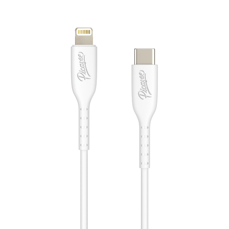 Picasee Καλώδια USB Lightning - USB C - άσπρο