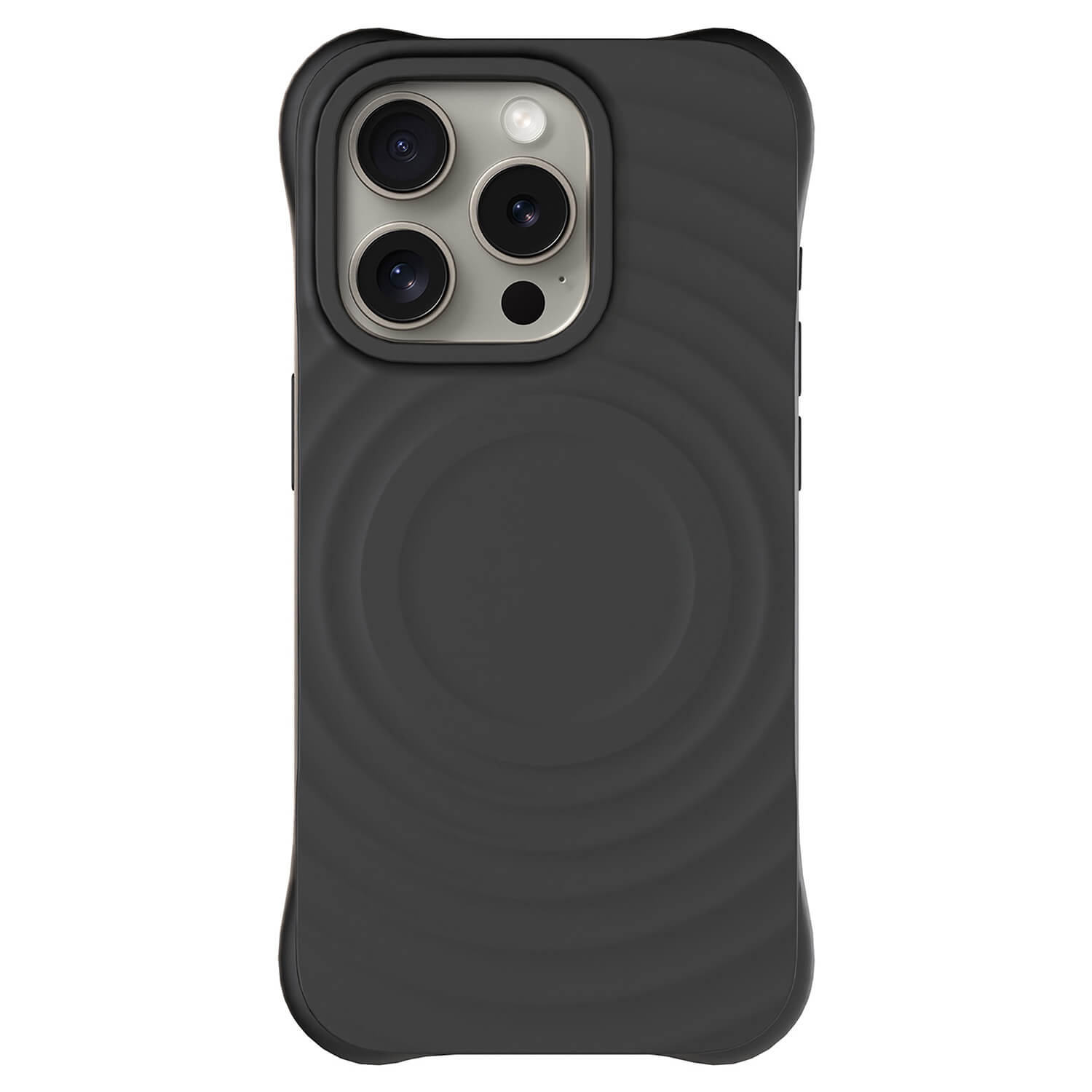 Picasee Shock-proof case s MagSafeo Apple iPhone 15 Pro - Προσαρμοσμένη χάραξη - Μαύρος